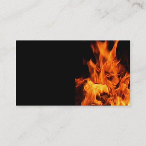 Face in the flames business card templates