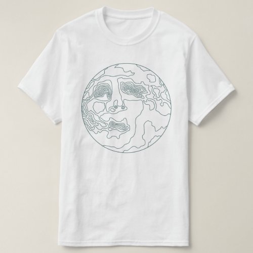 face in the moon T_Shirt