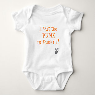 face-jackolantern, I Put the PUNK in Punkin'! Baby Bodysuit