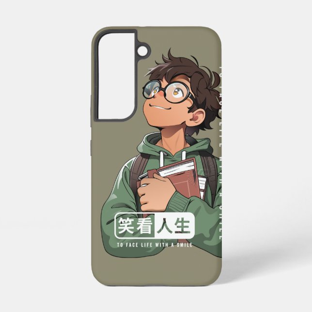 Face life with a smile | samsung galaxy case (Back)