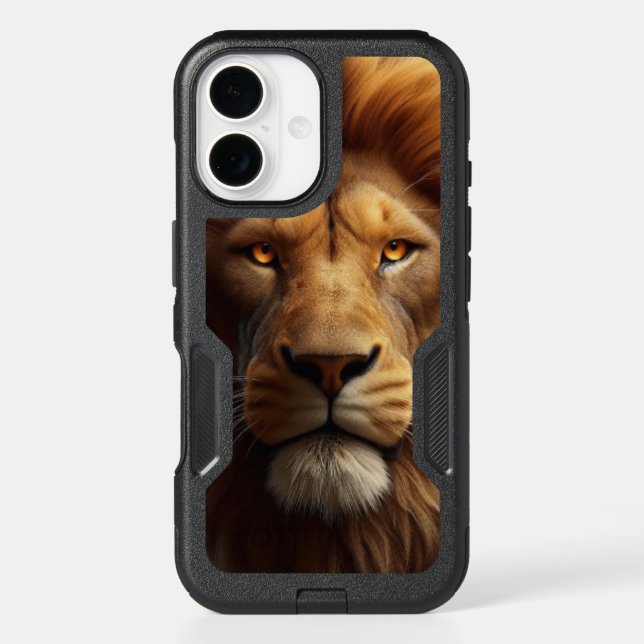 Face lion iPhone 16 case (Back)