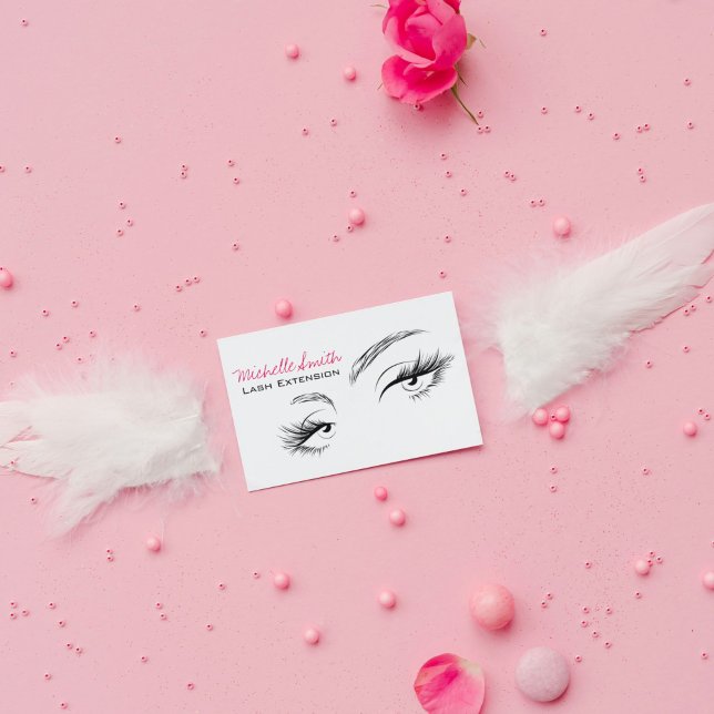 Face long lashes Lash Extension business card (Creator Uploaded)