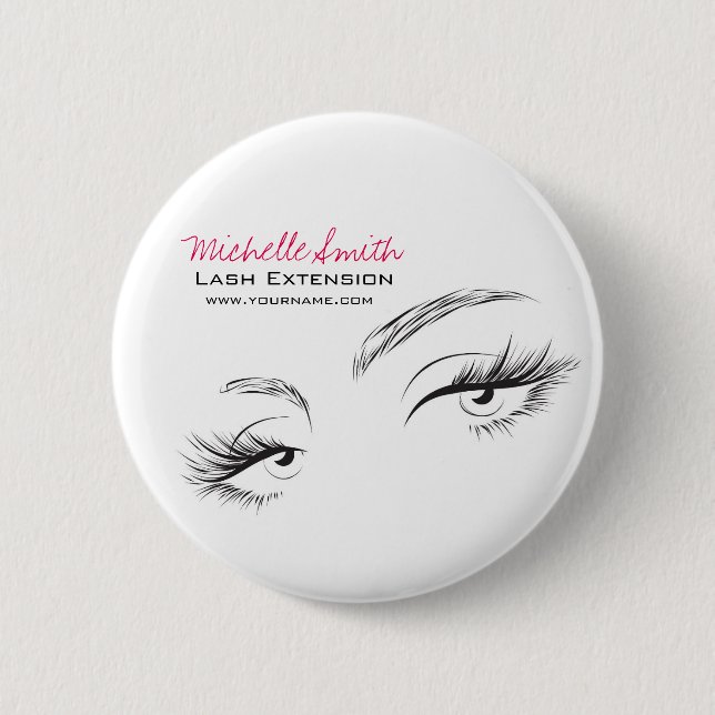 Face long lashes Lash Extension Button (Front)