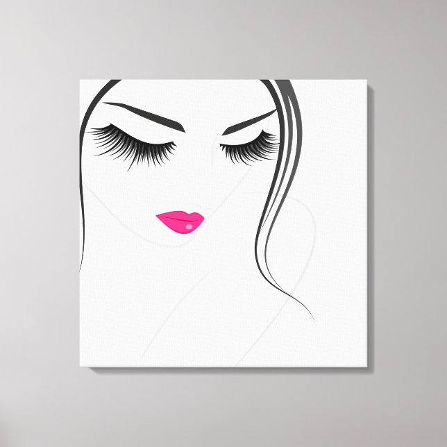 Face long lashes Lash Extension Canvas Print (Front)