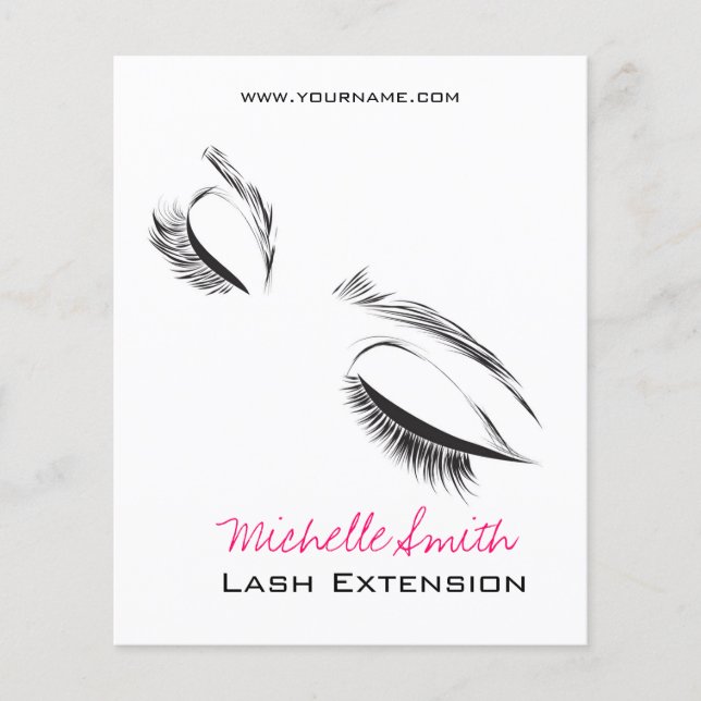 Face long lashes Lash Extension Flyer (Front)