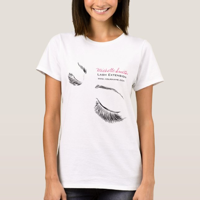 Face long lashes Lash Extension T-Shirt (Front)