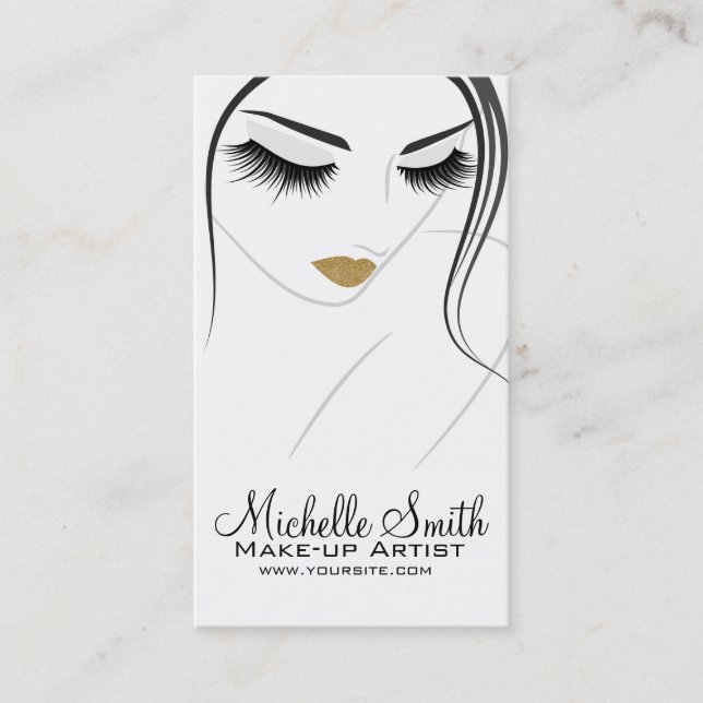 Face long lashes Lash Extensions Business Card (Front)