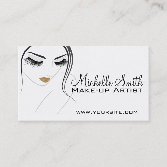 Face long lashes Lash Extensions Business Card (Front)