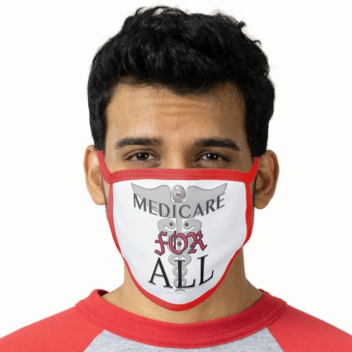 Face Mask 2_layer Medicare For ALL pop red lite