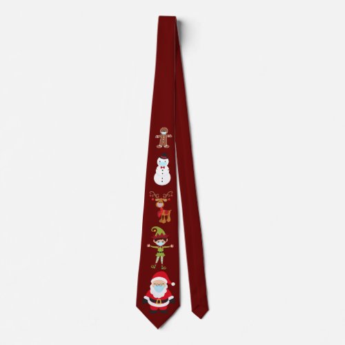 Face Mask Christmas Covid Santa Reindeer Neck Tie