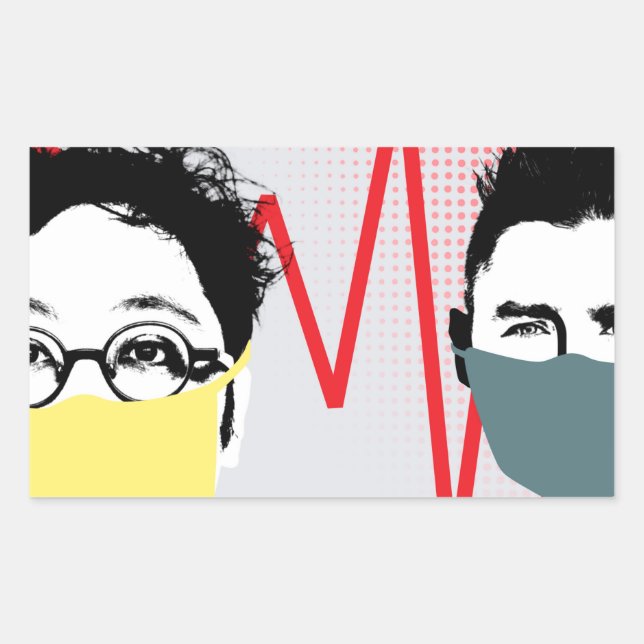 FACE MASK CORONA VIRUS AWARENESS Sticker (Front)