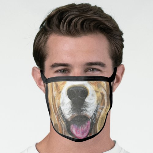 Face Mask Dog with Tongue Out Humorous Funny