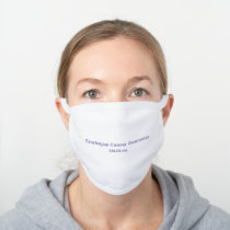 Face Mask Esophageal Cancer Awareness Periwinkle