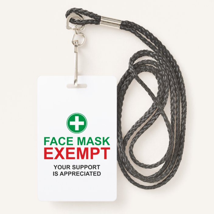 Face Mask Exempt Badge