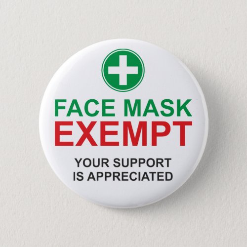 Face Mask Exempt Button