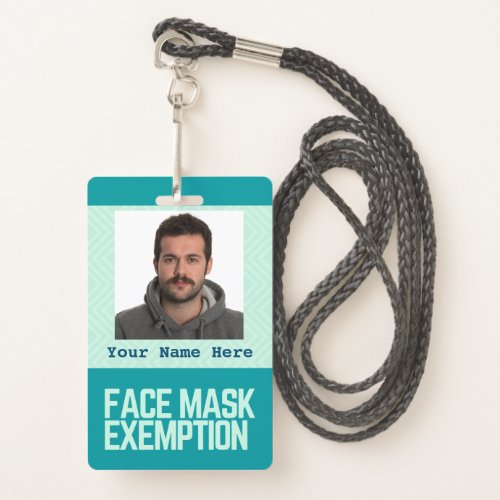 Face Mask Exemption Card ID Badge