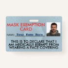 Face Mask Exemption Card ID Badge