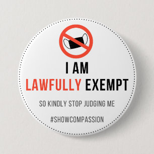 Face Mask Exept Badge Button