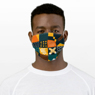 Face Mask Geometric Shapes Modern Math Pattern