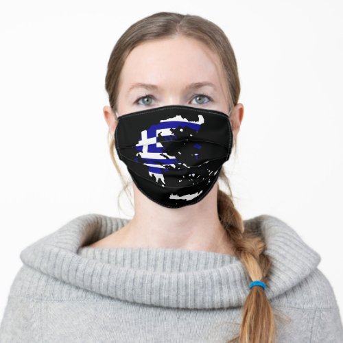 face mask Greece flag