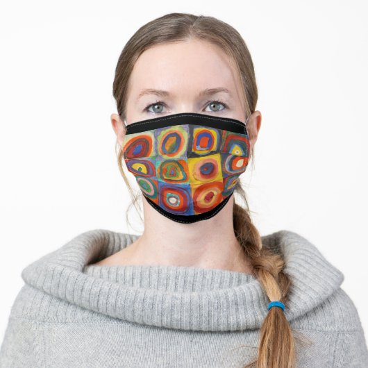 Face Mask - Kandinsky artist circles design (Worn)