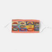 Face Mask - Kandinsky artist circles design (Front, Folded)