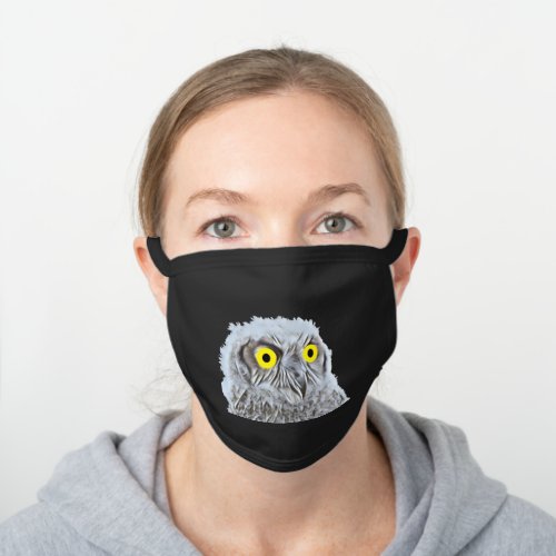 Face Mask _ Owl with Yellow Eyes