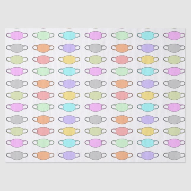 Face Mask Pastel Pattern Tissue Paper (Front)