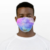 Face Mask Purple Watercolor Adult Cloth Face Mask (Worn)