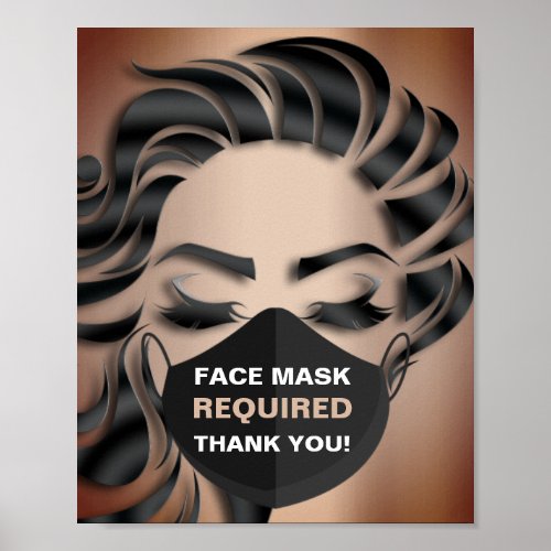 Face Mask Required Covid Cosmetologist Hair Stylis Poster