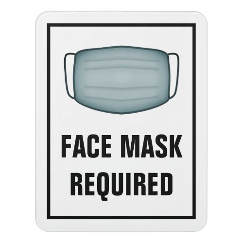Face Mask Required Door Sign