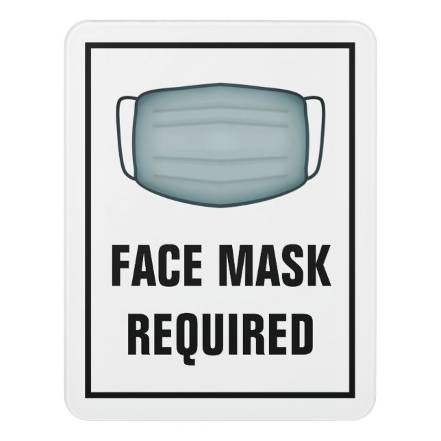 Face Mask Required Door Sign (Contemporary Vert)
