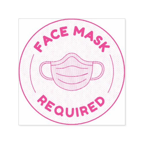 Face mask required _ self_inking stamp