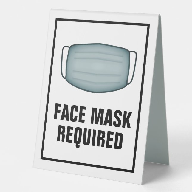 Face Mask Required Table Tent (Front)