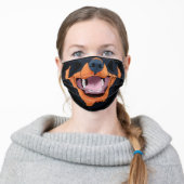 Face Mask Rottweiler Dog Face (Worn)