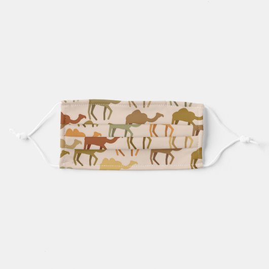 Face Mask Safari Camel Africa Exotic Adventure (Front, Folded)