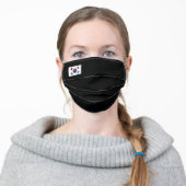 Face Mask South Korea Flag : Black (Worn)