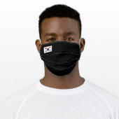 Face Mask South Korea Flag : Black (Worn)