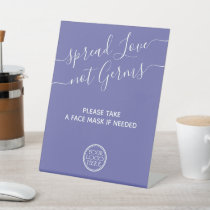 Face mask station minimal modern with logo safety  pedestal sign