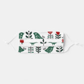 Face Mask Swedish Nordic Folk Art Birds (Front, Folded)