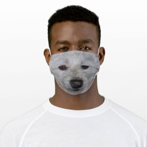 Face Mask _ White Dog Face