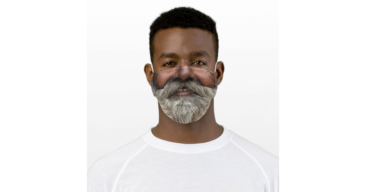 Face mask with a glorious white beard and smile | Zazzle Face mask with a glorious white beard and smile | Zazzle