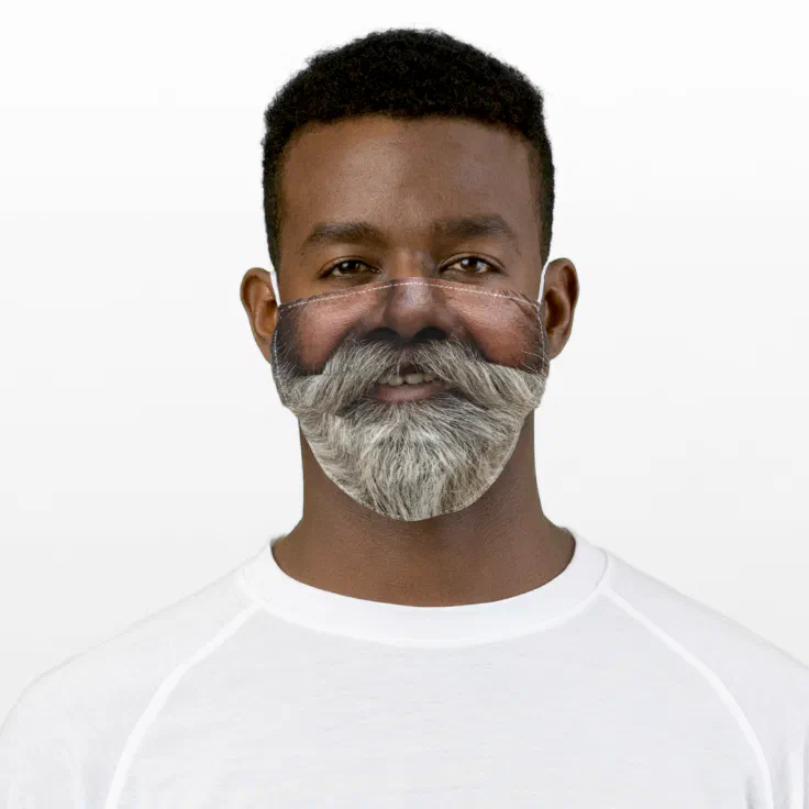 Face mask with a glorious white beard and smile | Zazzle Face mask with a glorious white beard and smile | Zazzle