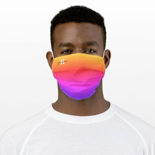 Face Mask with a Gradient Rainbow Color Design