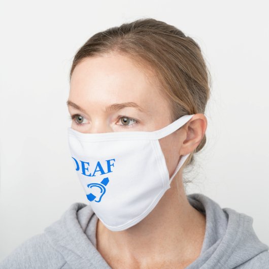 Face Mask with DEAF (Angled)