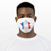 Face Mask with France map and French flag print (Worn)