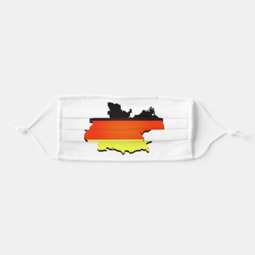 Face Mask with Germany map and German flag print