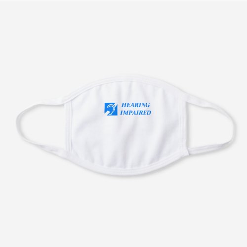 Face Mask with HEARING IMPAIRED SMALL LETTERS