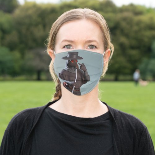 Face Mask with Plague Doctor Print