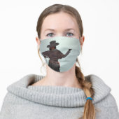 Face Mask with Plague Doctor Print (Worn)
